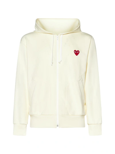 Shop Comme Des Garçons Play Cdg Play Sweaters In White