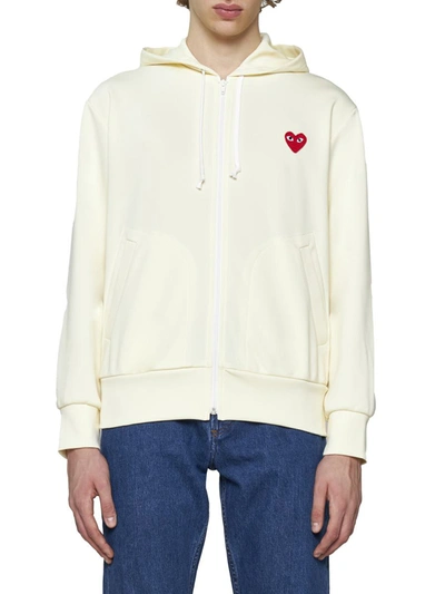 Shop Comme Des Garçons Play Cdg Play Sweaters In White