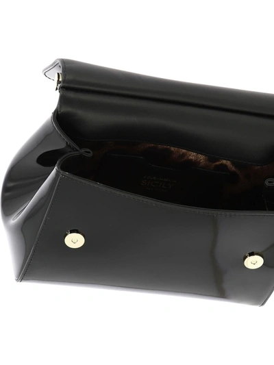 Shop Dolce & Gabbana "small Sicily" Handbag In Black
