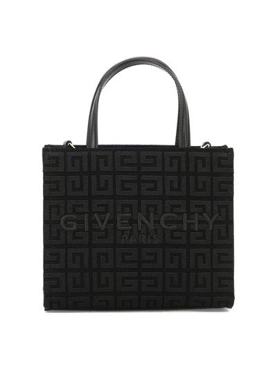Shop Givenchy Mini G-tote Shopping Bag In 4g Embroidered Canvas In Black