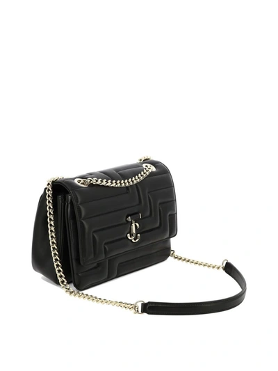 Shop Jimmy Choo "avenue Soft" Shoulder Bag In Black