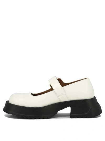 Marni 20mm Mary Jane Leather Shoes In Lily White