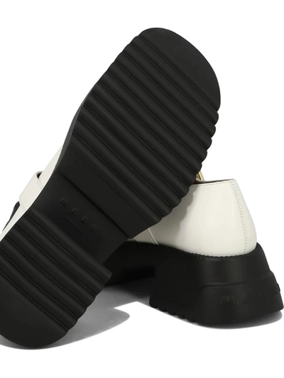 Marni 20mm Mary Jane Leather Shoes In Lily White