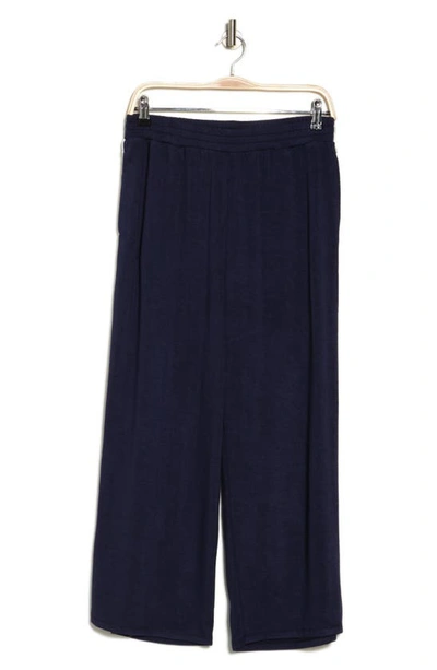 Shop Bobeau Terry Cropped Pants In Navy