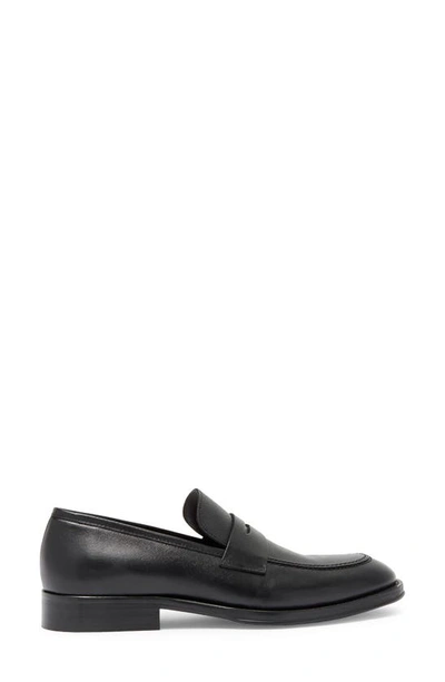 Bruno Magli Cosmo Penny Loafer In Black Saffiano