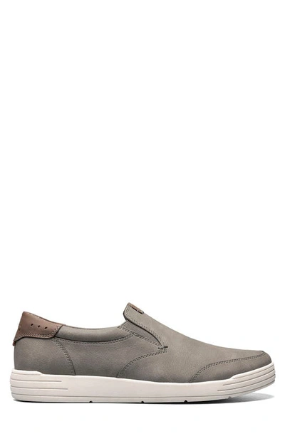 Nunn Bush Kore City Walk Mens Faux Leather Slip-on Oxfords In Charcoal