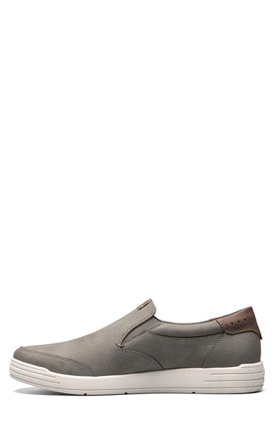 Nunn Bush Kore City Walk Mens Faux Leather Slip-on Oxfords In Charcoal