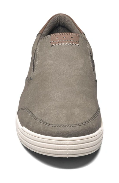 Nunn Bush Kore City Walk Mens Faux Leather Slip-on Oxfords In Charcoal