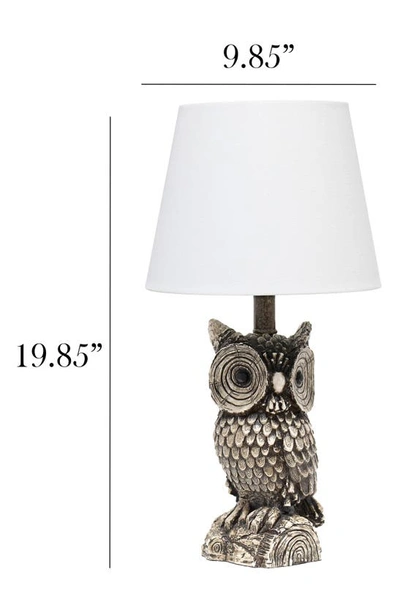 Shop Lalia Home Owl Table Lamp In Brown/ White