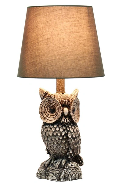 Shop Lalia Home Owl Table Lamp In Brown/ Green