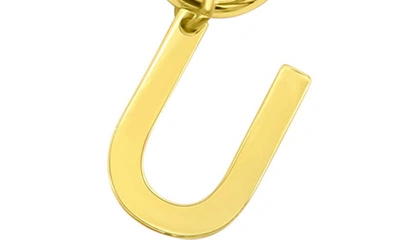 Shop Adornia Crystal & Paper Clip Chain Initial Bracelet In Gold-u