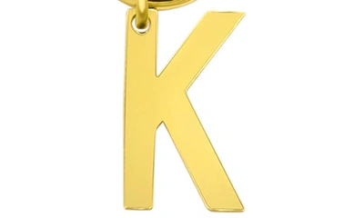Adornia Crystal & Paper Clip Chain Initial Bracelet In Gold-k