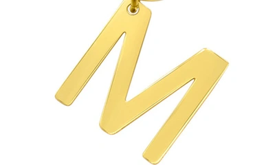 Adornia Crystal & Paper Clip Chain Initial Bracelet In Gold-m