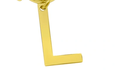 Shop Adornia Crystal & Paper Clip Chain Initial Bracelet In Gold-l