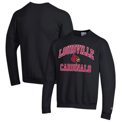 Shop Champion Black Louisville Cardinals High Motor Pullover Sweatshirt