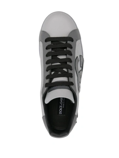 Shop Dolce & Gabbana Sneakers 'portofino' In Grigio E Nero