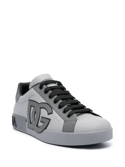 Shop Dolce & Gabbana Sneakers 'portofino' In Grigio E Nero
