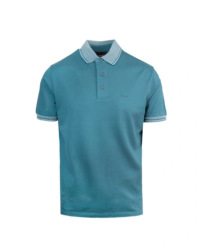 Shop Ea7 Emporio Armani Polo Shirt In Sky Blue