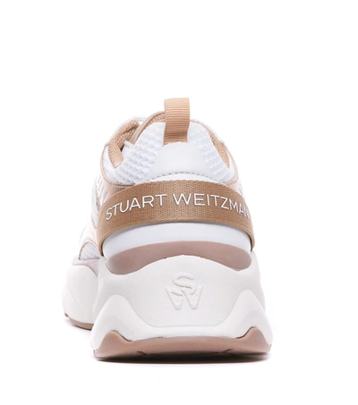 Stuart Weitzman Multicolor Sneakers With Logo Embroidery On The Side And Logo Patch On The Heel In White