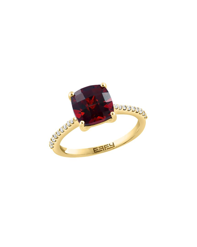 Shop Effy Fine Jewelry 14k 2.90 Ct. Tw. Diamond & Garnet                                        Ring