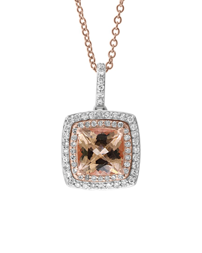 Shop Effy Fine Jewelry 14k Two-tone 1.63 Ct. Tw. Diamond & Morganite                                Penda
