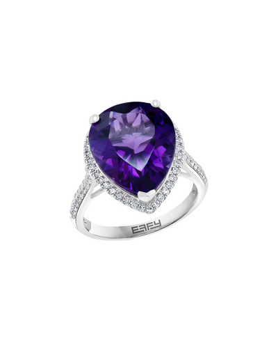 Shop Effy Fine Jewelry 14k 8.17 Ct. Tw. Diamond & Amethyst Ring