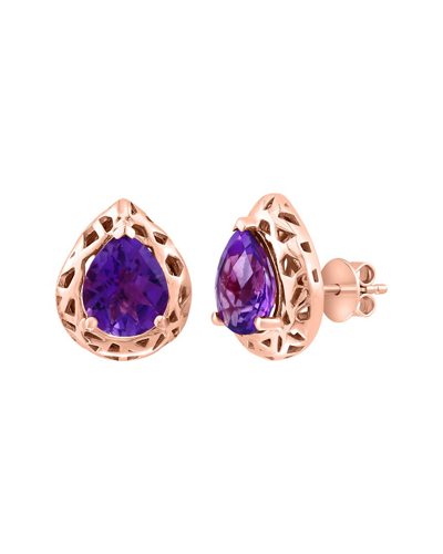 Shop Effy Fine Jewelry 18k Rose Gold Vermeil 4.35 Ct. Tw. Amethyst Earrings