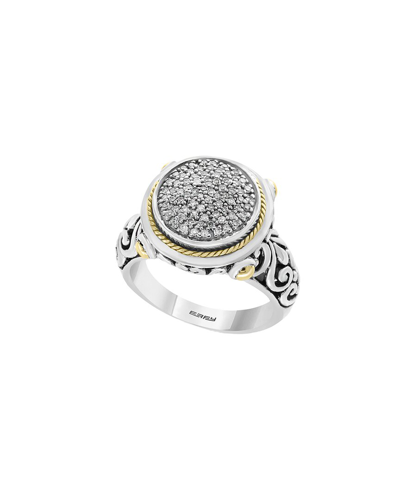 Shop Effy Fine Jewelry 18k Rose Gold & Silver 0.22 Ct. Tw. Diamond Ring