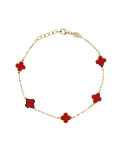 Italian Gold Sabrina Designs 14k Coral Station Bracelet