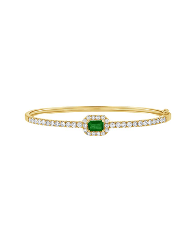 Sabrina Designs 14k 1.47 Ct. Tw. Diamond & Emerald Bangle Bracelet