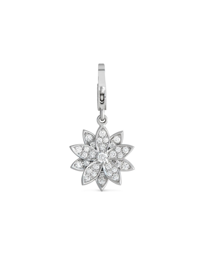 Shop Van Cleef & Arpels 18k 0.46 Ct. Tw. Diamond Lotus Charm (authentic )