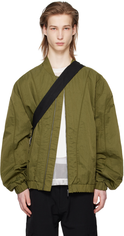 Shop A. A. Spectrum Green Coasted Jacket In Algae Green