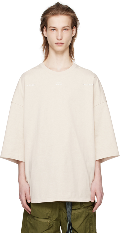 Shop A. A. Spectrum Off-white Knockout T-shirt In Oatmilk