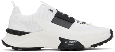 Shop Valentino White & Black True Act Sneakers In 6l0