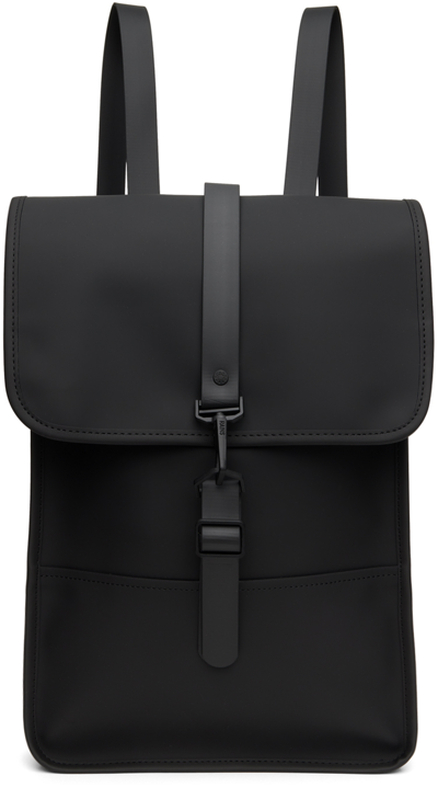 Shop Rains Black Mini Backpack In 01 Black