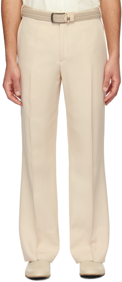 Shop Lardini Beige Attitude Trousers In 150