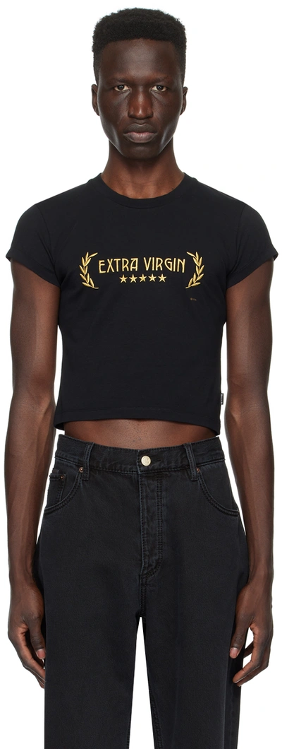 Shop Eytys Black Zion T-shirt In Extra Virgin Black