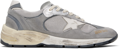 Shop Golden Goose Gray Dad-star Sneakers In Grey/silver/white