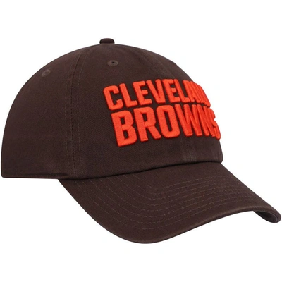 Shop 47 ' Brown Cleveland Browns Clean Up Team Script Adjustable Hat