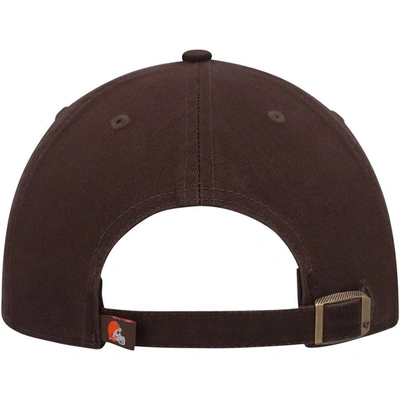 Shop 47 ' Brown Cleveland Browns Clean Up Team Script Adjustable Hat