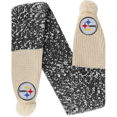Shop Foco Pittsburgh Steelers Confetti Scarf With Pom In Black