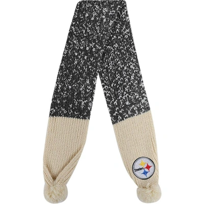 Shop Foco Pittsburgh Steelers Confetti Scarf With Pom In Black