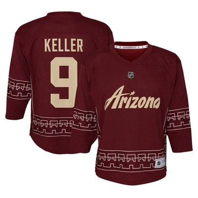 Shop Outerstuff Toddler Clayton Keller Garnet Arizona Coyotes Alternate 2022/23 Replica Player Jersey In Burgundy