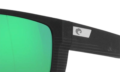 Shop Costa Del Mar Santiago 63mm Oversize Polarized Rectangular Sunglasses In Black