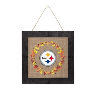 Shop Foco Pittsburgh Steelers 12'' Double-sided Burlap Sign In Black