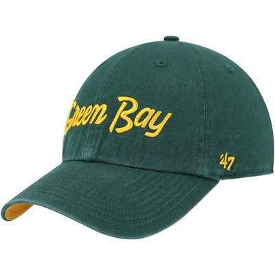 Shop 47 ' Green Green Bay Packers Crosstown Clean Up Adjustable Hat