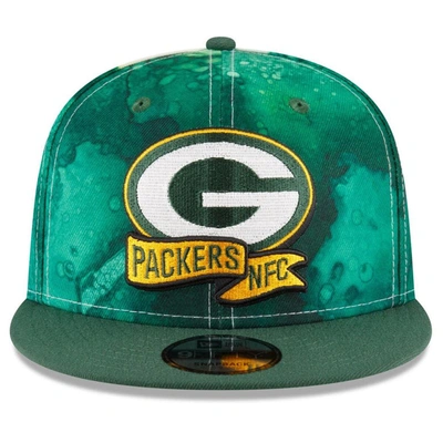 Shop New Era Green Bay Packers 2022 Sideline 9fifty Ink Dye Snapback Hat