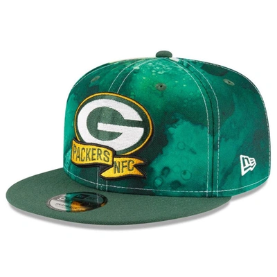 Shop New Era Green Bay Packers 2022 Sideline 9fifty Ink Dye Snapback Hat
