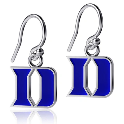 Shop Dayna Designs Duke Blue Devils Silver Enamel Dangle Earrings