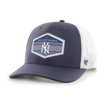 Shop 47 ' Navy/white New York Yankees Burgess Trucker Snapback Hat